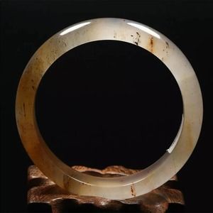 Amazing Translucent Yellow Brown Jade Bangle. 61mm, bracelet.